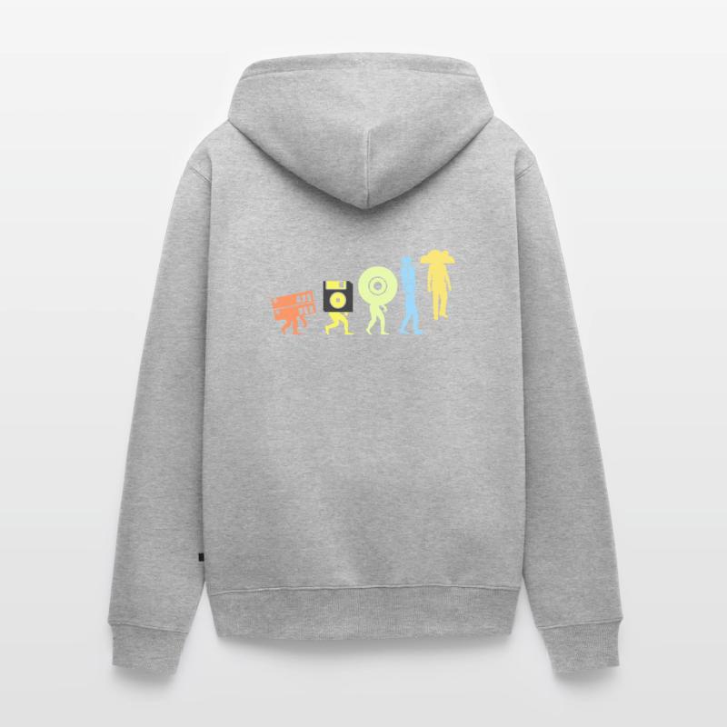 Evolution Data Storage Cloud Programming Unisex Premium Organic Zip Hoodie