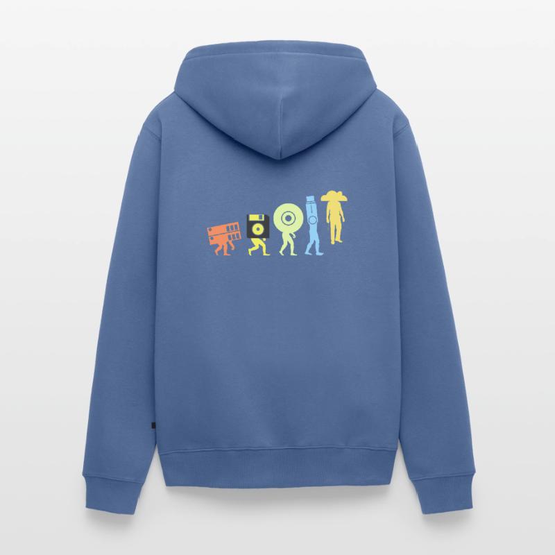 Evolution Datenspeicherung Cloud Programmierung Unisex Premium Bio Zip Hoodie