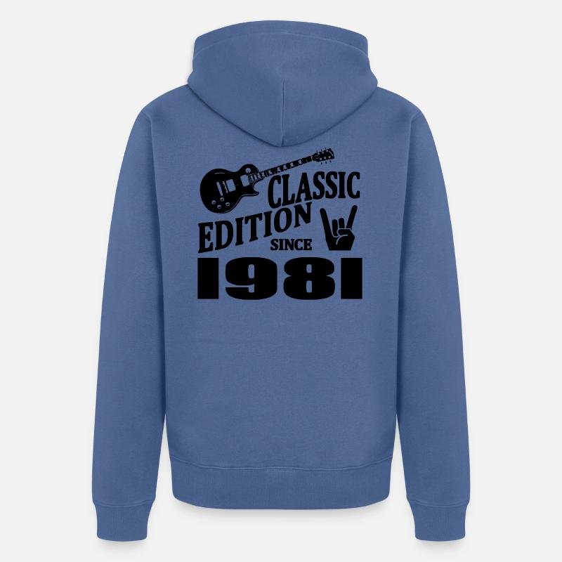 Edition classique depuis 1981 - Veste à capuche bio Premium Unisexe - bleu pigeon