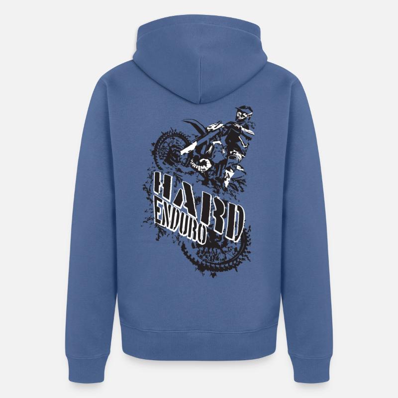dur enduro - Veste à capuche bio Premium Unisexe - bleu pigeon