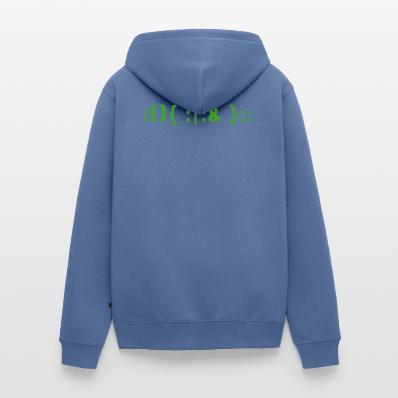 Programmeur de commandes Hacker Fork Bomb Linux Bash Veste à capuche bio Premium Unisexe