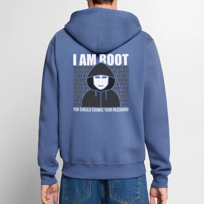 Root hacker IT programmer computer science Unisex Premium Organic Zip Hoodie
