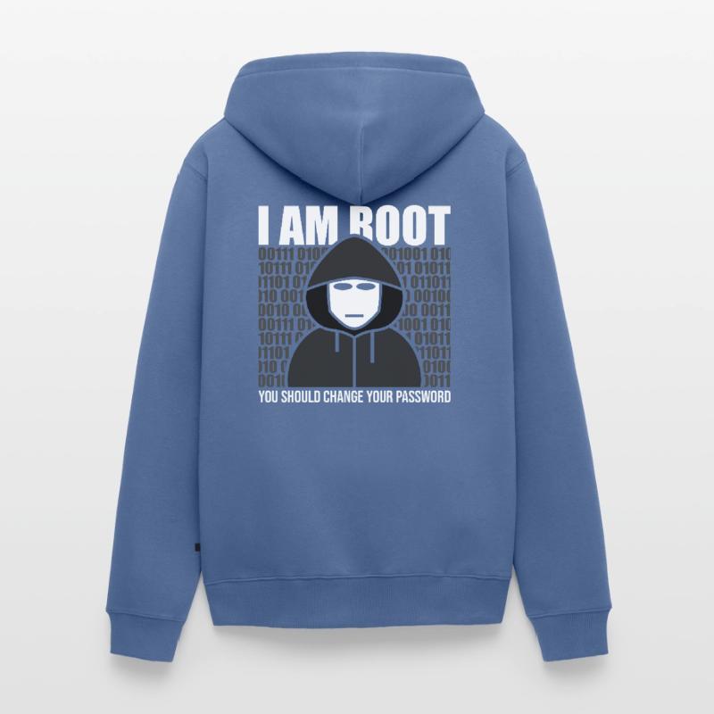 Root Hacker IT Programmierer Informatik Unisex Premium Bio Zip Hoodie