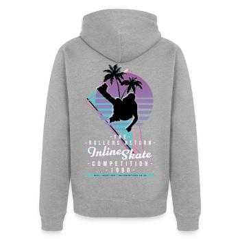 The Competition 1998 - Unisex Premium Organic Zip Hoodie - heather grey - Back - Nico (187cm)