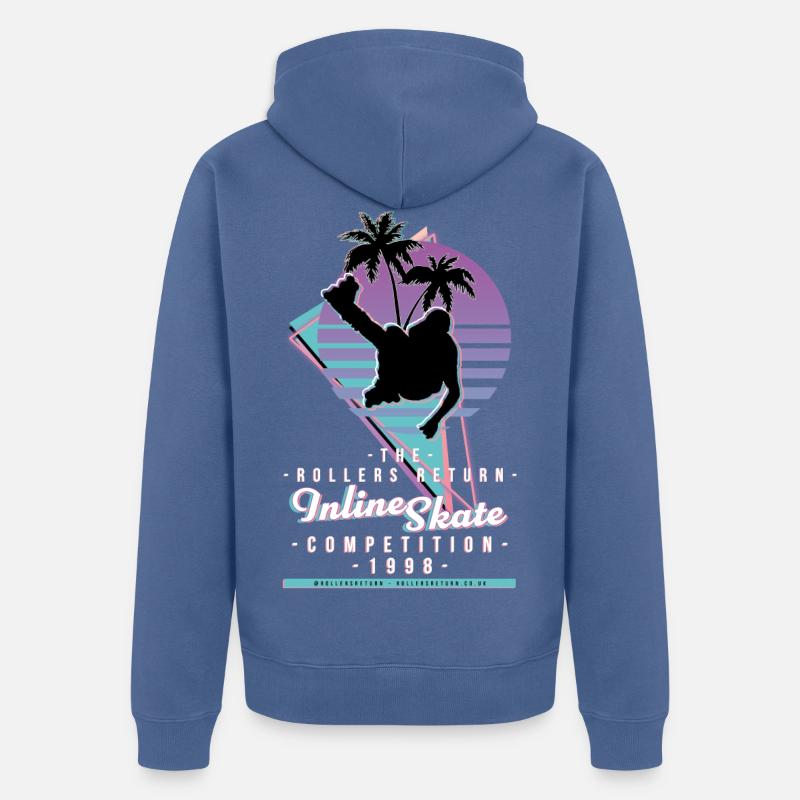 Le Concours 1998 - Veste à capuche bio Premium Unisexe - bleu pigeon