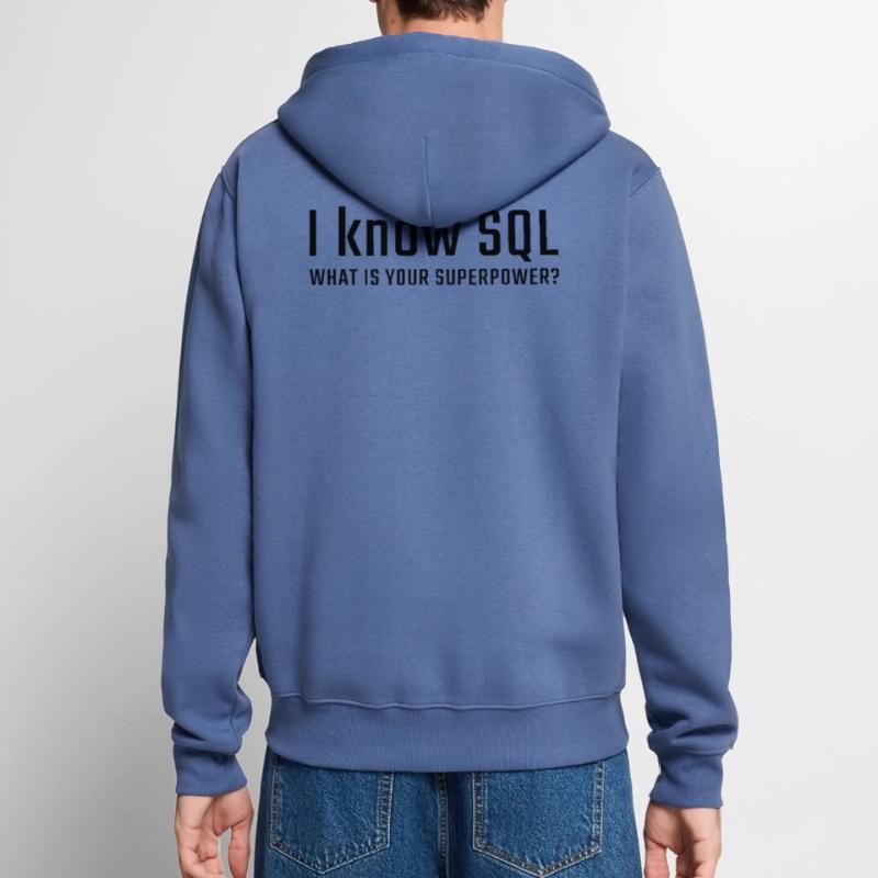 I know SQL Unisex Premium Organic Zip Hoodie