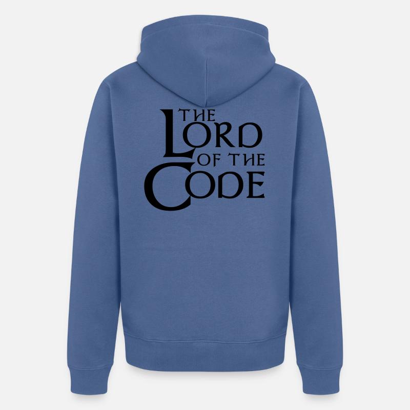 Le Seigneur du Code - Veste à capuche bio Premium Unisexe - bleu pigeon