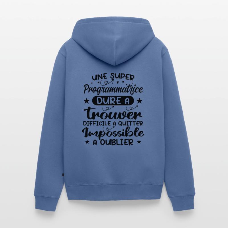 Une Super Programmatrice - Cadeau programmatrice Veste à capuche bio Premium Unisexe