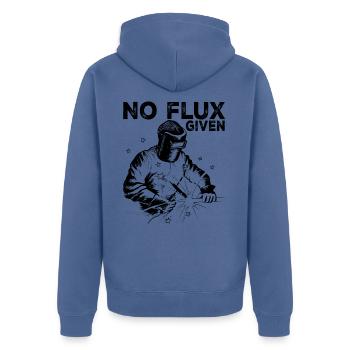 Coole einzigartige Schweißkunst | WIG- und MIG-Schweißgerät Schweißen - Unisex Premium Bio Zip Hoodie - Taubenblau - Hinten - Nico (187cm)