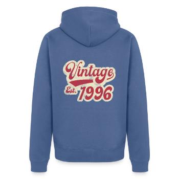 Vintage Est 1996 - Veste à capuche bio Premium Unisexe - bleu pigeon - Dos - Nico (187cm)