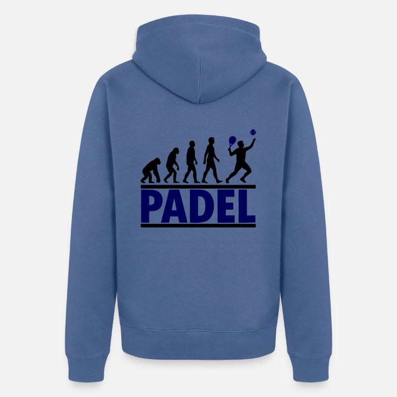 Padel Évolution Sport Raquette - Veste à capuche bio Premium Unisexe - bleu pigeon