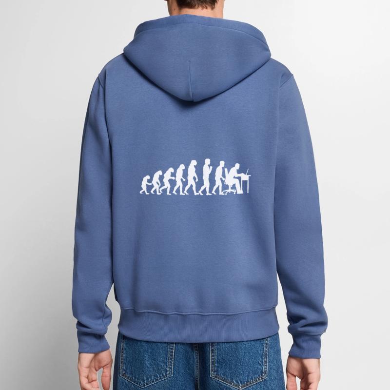 Evolution Technicien Informatique Programmation Nerd Veste à capuche bio Premium Unisexe