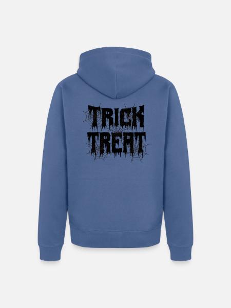 Trick Treat, Halloween. - Unisex Premium Bio Zip Hoodie - Taubenblau