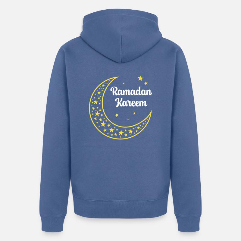 Ramadan Kareem - Unisex Premium Bio Zip Hoodie - Taubenblau