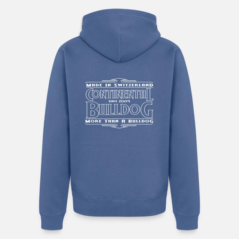 Plus qu'un bouledogue - Veste à capuche bio Premium Unisexe - bleu pigeon
