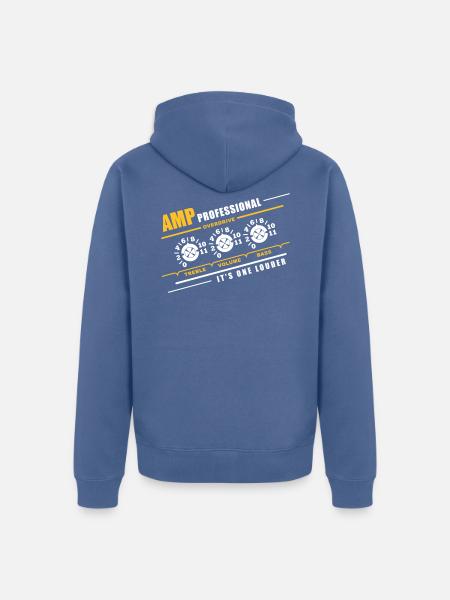 One Louder - Unisex Premium Organic Zip Hoodie - stone blue