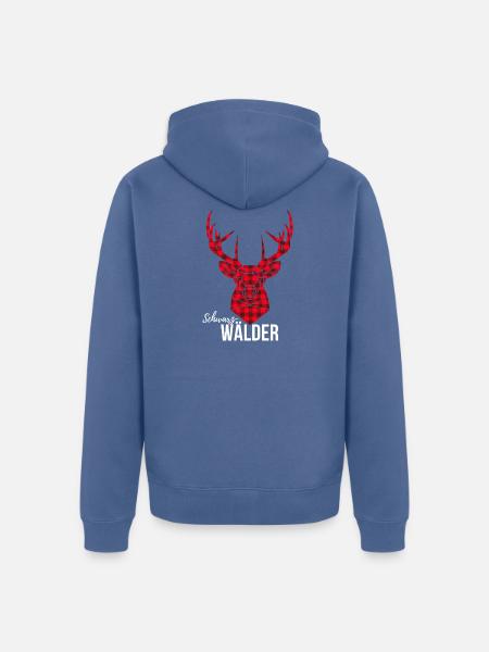 Schwarzwälder Hirsch Schwarzwald Reh - Unisex Premium Bio Zip Hoodie - Taubenblau