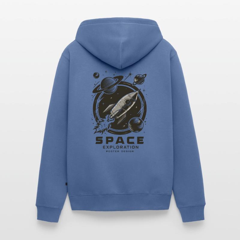 Aventure d’exploration spatiale Veste à capuche bio Premium Unisexe