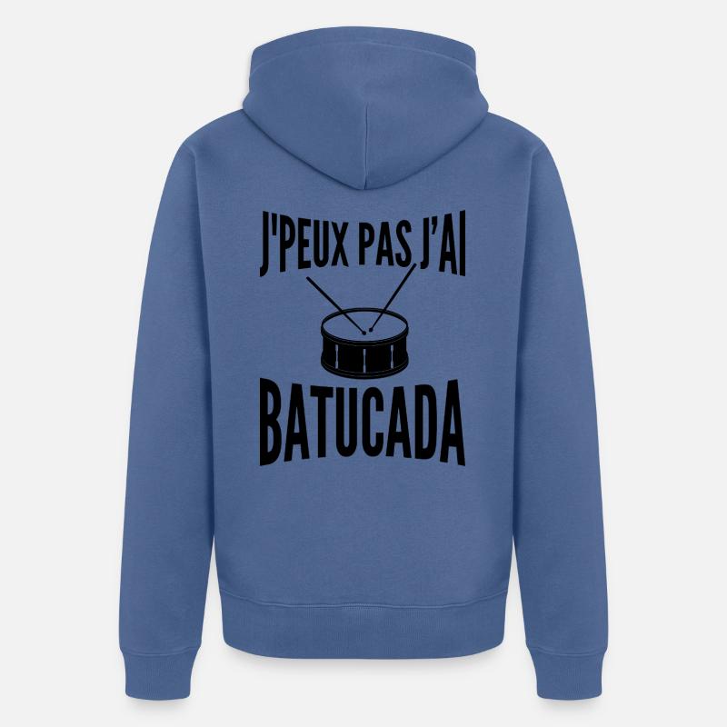 Batucada | Percussion | Samba - Veste à capuche bio Premium Unisexe - bleu pigeon