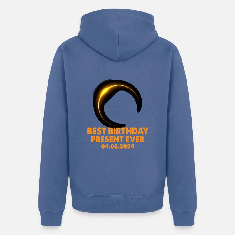 Éclipse solaire - Explorez l’obscurité - Veste à capuche bio Premium Unisexe - bleu pigeon