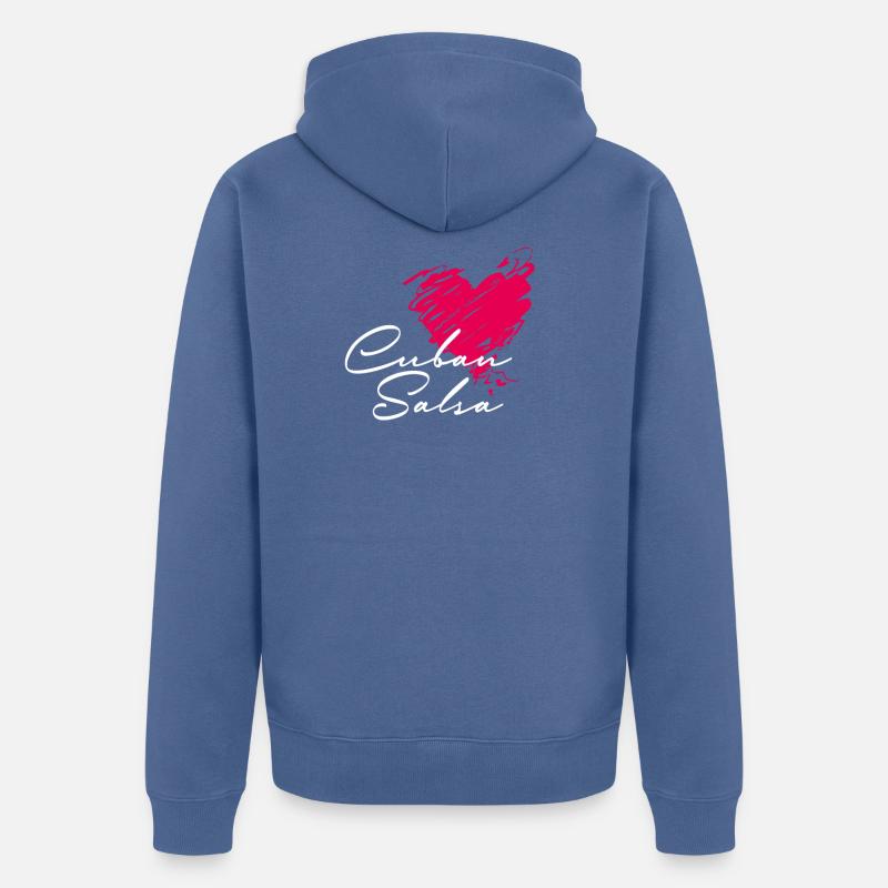 Salsa Salsa Cubaine - Veste à capuche bio Premium Unisexe - bleu pigeon