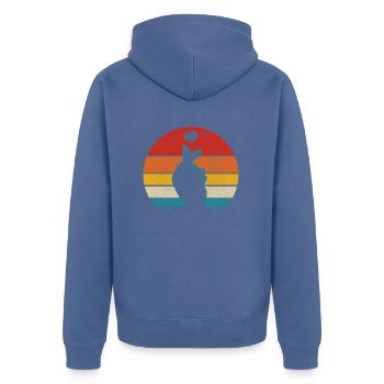 K-Pop Fan Geschenk Koreanische Popmusik - Unisex Premium Bio Zip Hoodie - Taubenblau - Hinten - Nico (187cm)