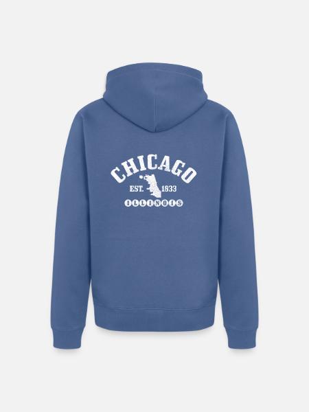Chicago, Illinois - Unisex Premium Bio Zip Hoodie - Taubenblau