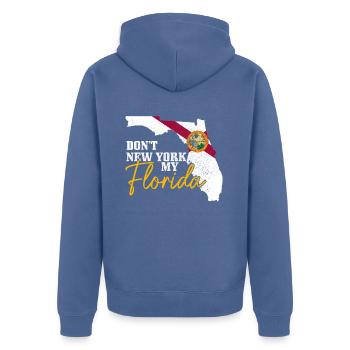 Floride Souvenir États-Unis Amérique - Veste à capuche bio Premium Unisexe - bleu pigeon - Dos - Nico (187cm)