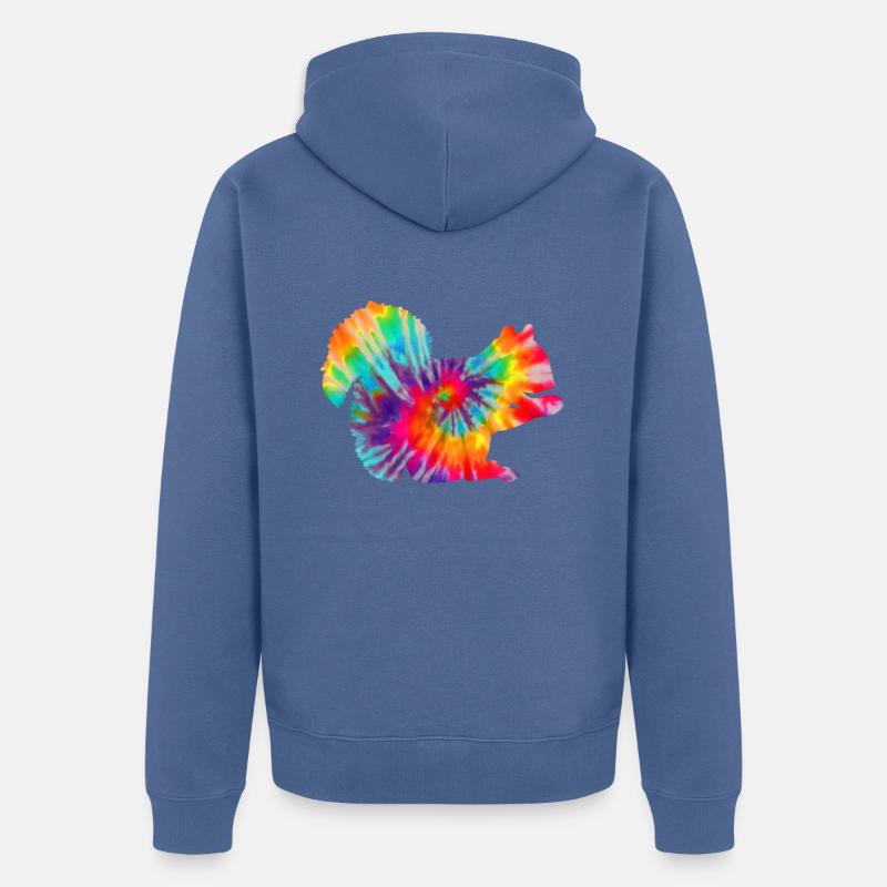Écureuil - Veste à capuche bio Premium Unisexe - bleu pigeon