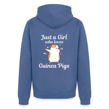 Cobaye - Veste à capuche bio Premium Unisexe - bleu pigeon - Dos - Nico (187cm)
