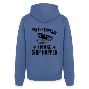 Bateau Yacht Voilier Voilier Voilier Voilier Cadeau - Veste à capuche bio Premium Unisexe - bleu pigeon - Dos - Nico (187cm)