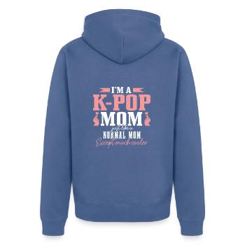 K-Pop-Fan Geschenk Koreanische Popmusik - Unisex Premium Bio Zip Hoodie - Taubenblau - Hinten - Nico (187cm)