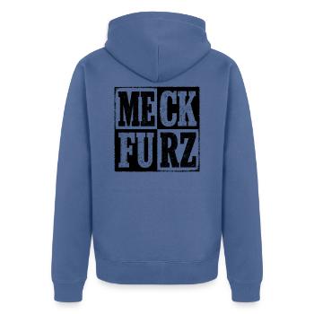 Merz muss weg - CDU AFD Politik Bundeskanzler - Unisex Premium Bio Zip Hoodie - Taubenblau - Hinten - Nico (187cm)