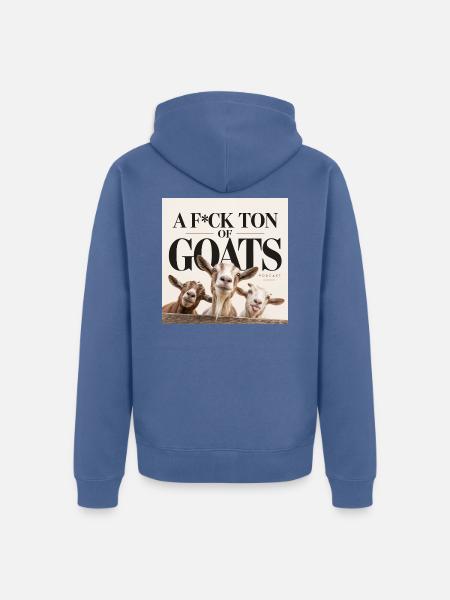 Af-cktonofgoats - Unisex Premium Bio Zip Hoodie - Taubenblau