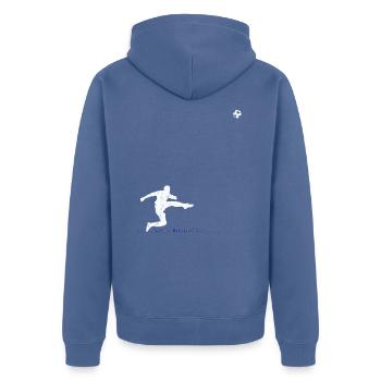 Football Bosnie-Herzégovine Bosna Fudbal - Veste à capuche bio Premium Unisexe - bleu pigeon - Dos - Nico (187cm)
