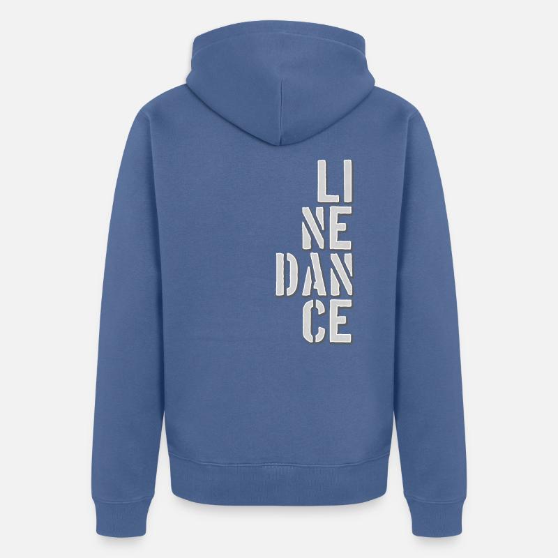 Line Dancing Line Dance - Unisex Premium Bio Zip Hoodie - Taubenblau