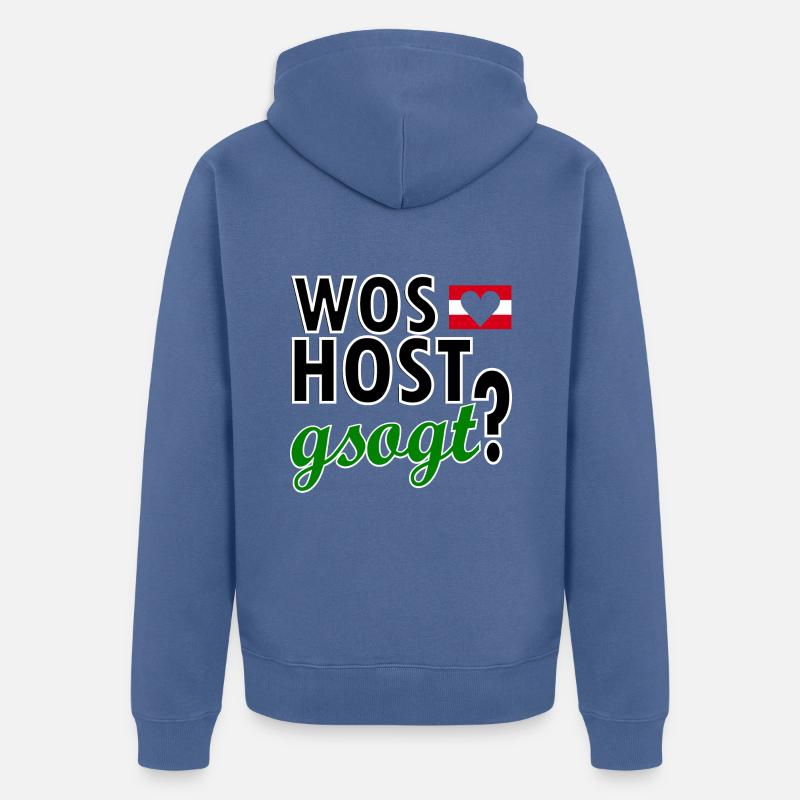 Dialecte Dialecte Autrichien - Veste à capuche bio Premium Unisexe - bleu pigeon