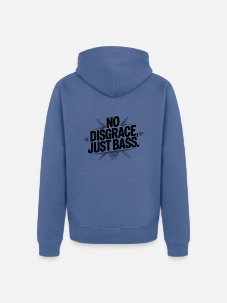 Keine Schande, nur Bass - Unisex Premium Bio Zip Hoodie - Taubenblau