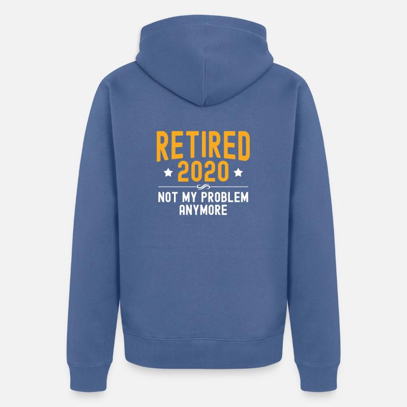 Pension 2020 - Veste à capuche bio Premium Unisexe - bleu pigeon