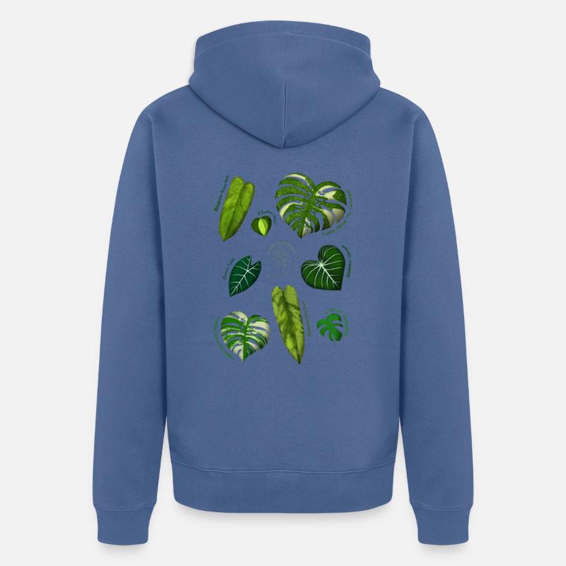 Botanical Illustration - Veste à capuche bio Premium Unisexe - bleu pigeon
