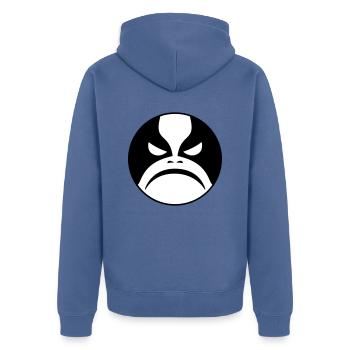 Black Metal Icon - Veste à capuche bio Premium Unisexe - bleu pigeon - Dos - Nico (187cm)