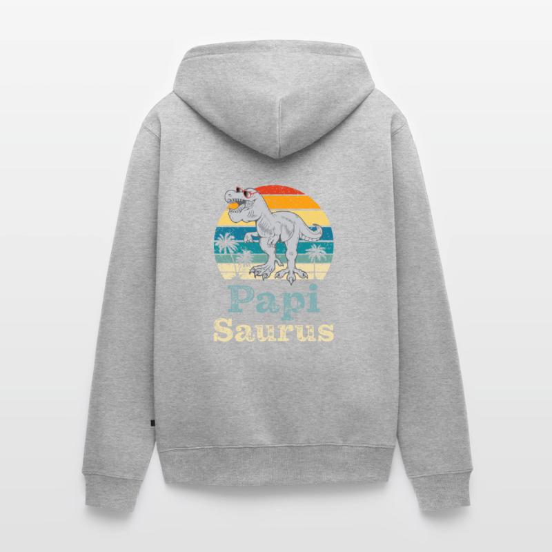 Papi Saurus Papa Saurus Papi Schweiz Unisex Premium Bio Zip Hoodie