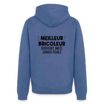 Meilleur bricoleur du monde - Veste à capuche bio Premium Unisexe - bleu pigeon - Dos - Nico (187cm)