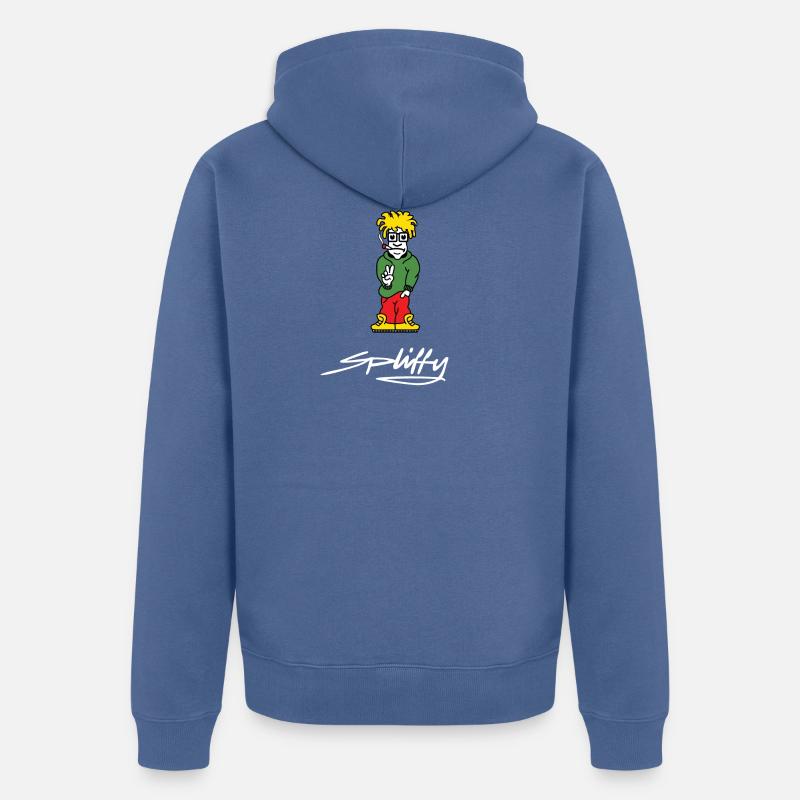 spliffy - Veste à capuche bio Premium Unisexe - bleu pigeon