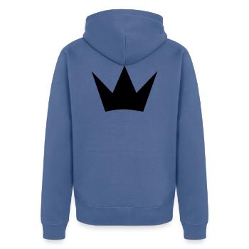 Couronne - Veste à capuche bio Premium Unisexe - bleu pigeon - Dos - Nico (187cm)