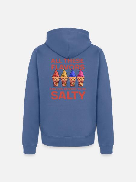 Eis Eiscafe Schokoeis Vanilleeis - Unisex Premium Bio Zip Hoodie - Taubenblau