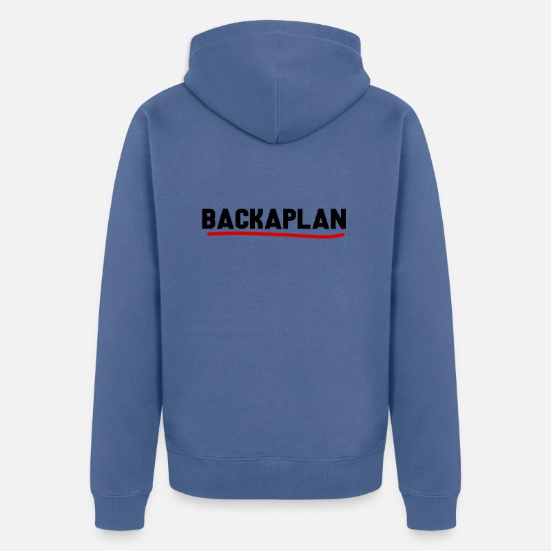 Backaplan - Veste à capuche bio Premium Unisexe - bleu pigeon