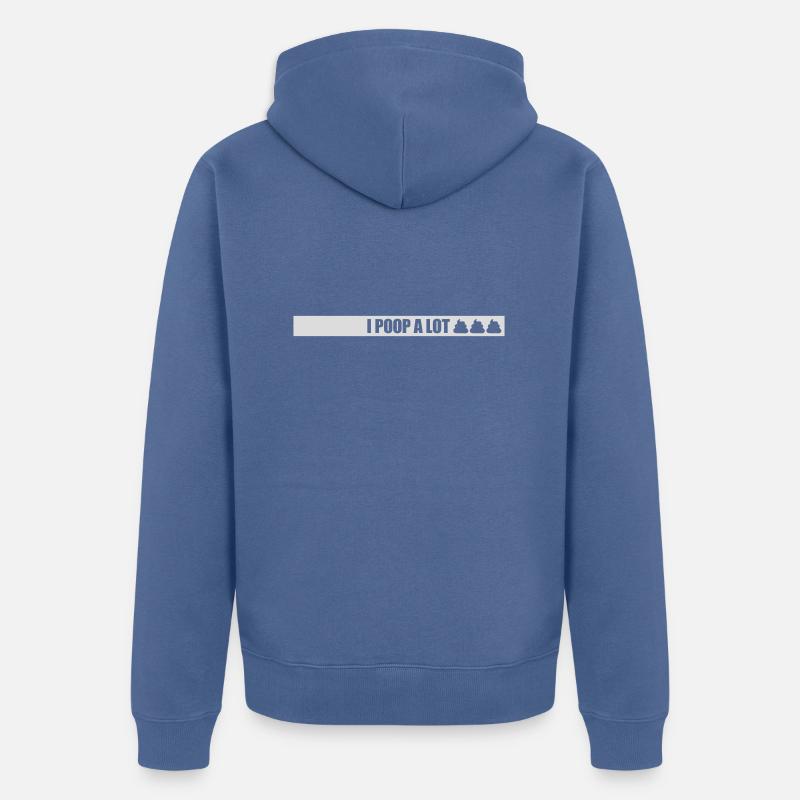 Je fais beaucoup caca - Veste à capuche bio Premium Unisexe - bleu pigeon