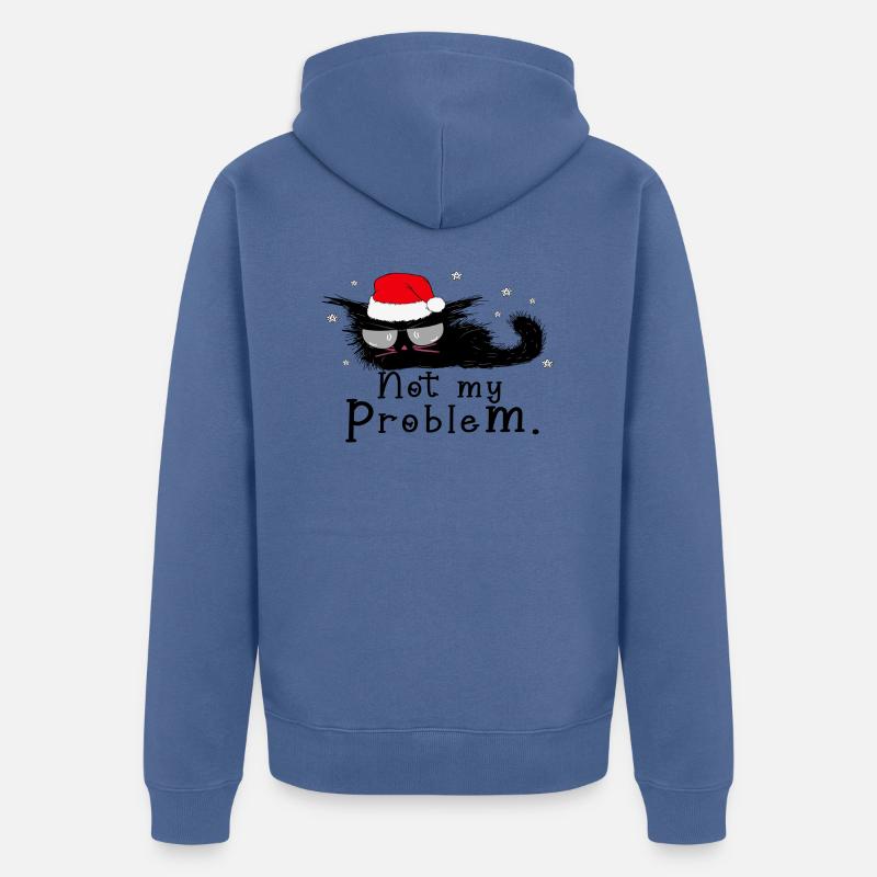 Ce n’est pas mon problème. - Veste à capuche bio Premium Unisexe - bleu pigeon