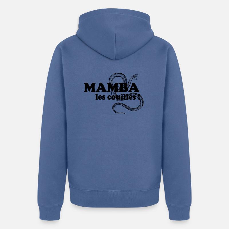 serpent mamba les couilles - Veste à capuche bio Premium Unisexe - bleu pigeon